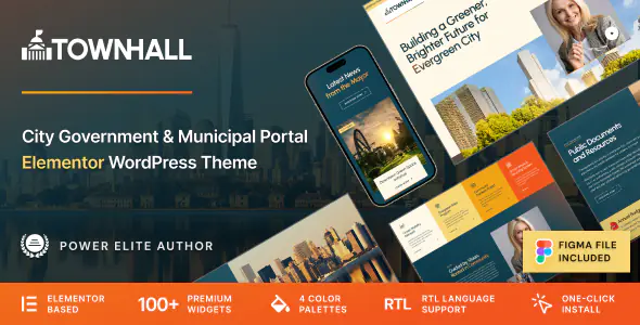 Town Hall Municipal Portal & Local City Government WordPress Theme