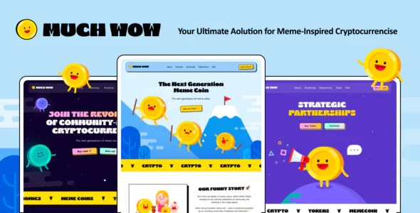MuchWow - Meme coin ICO and Crypto WordPress Theme