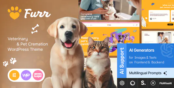 Furr Veterinary & Pet Shop WordPress Theme