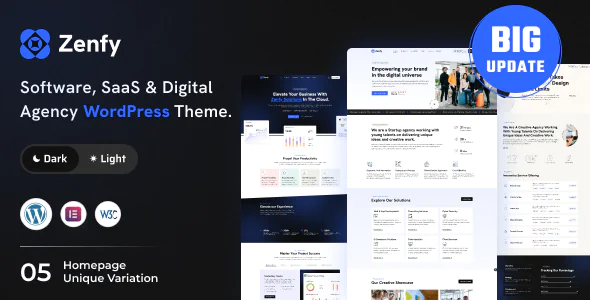 Zenfy Software, SaaS & Digital Agency WordPress Theme
