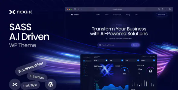 Nexux - AI Saas Landing Page WordPress Theme