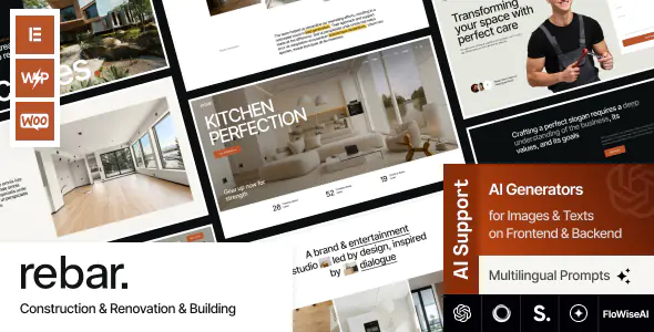 Rebar Construction & Renovation & Building WordPress Theme