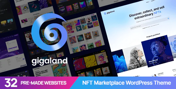 Gigaland NFT Marketplace WordPress Theme