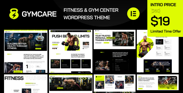 Gymcare Fitness and Gym WordPress Theme