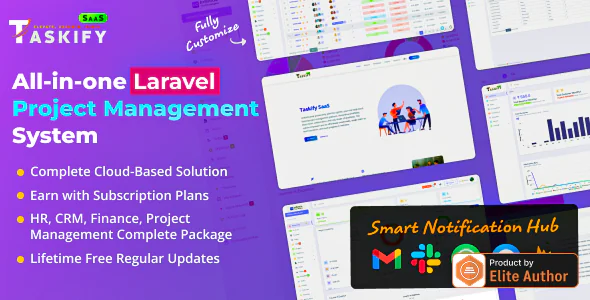 Taskify SaaS Project Management System in Laravel