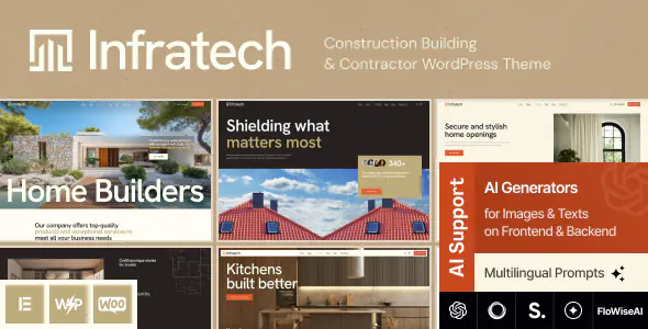 Infratech Construction Building & Contractor WordPress Theme