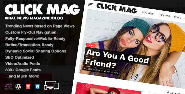 Click Mag Viral News Magazine/Blog Theme