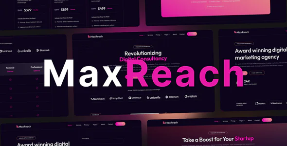 MaxReach - SEO & Digital Agency WordPress Theme