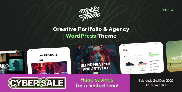 Mokko - Creative Portfolio & Agency WordPress Theme