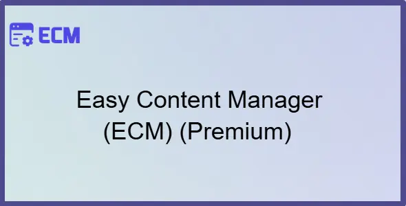 Easy Content Manager (ECM) Premium v1.1.1