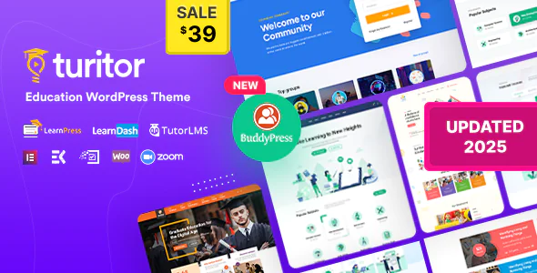 Turitor LMS & Education WordPress Theme