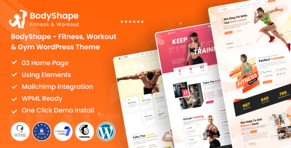 BodyShape Fitness, Workout & Gym WordPress Theme