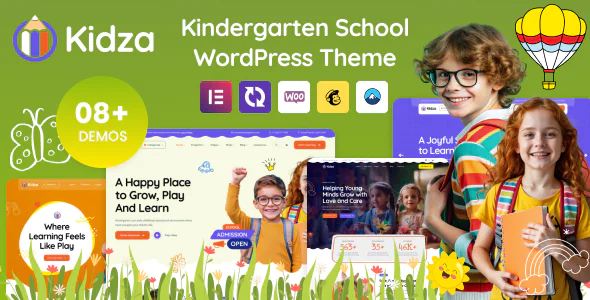 Kidza Kindergarten WordPress Theme for PreScool